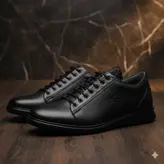 کفش روزمره مردانه مدل چرم طبیعی کد 0021 رنگ مشکی