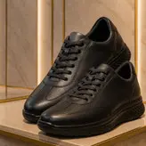 کفش روزمره مردانه چرم طبیعی کد 001t.k رنگ مشکی