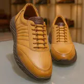 کفش روزمره مردانه چرم طبیعی کد 007t.k رنگ عسلی