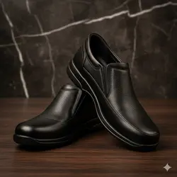 کفش روزمره مردانه مدل چرم طبیعی کد 0020 رنگ مشکی