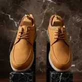 کفش روزمره مردانه مدل چرم طبیعی کد 00134t.k رنگ عسلی