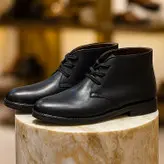 نیمبوت مردانه چرم طبیعی کد 00155t.k رنگ مشکی