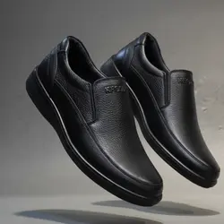 کفش روزمره مردانه چرم طبیعی کد 00144t.k رنگ مشکی