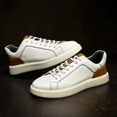 کفش روزمره مردانه مدل چرم طبیعی کد 0046 رنگ سفید