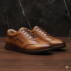 کفش روزمره مردانه مدل چرم طبیعی کد 0028 رنگ قهوه ای