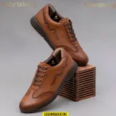 کفش روزمره مردانه مدل چرم طبیعی کد 0028 رنگ قهوه ای