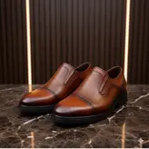 کفش رسمی مردانه مدل چرم طبیعی کد 00138t.k رنگ عسلی