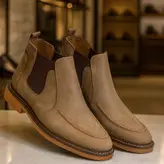 نیم بوت مردانه چرم طبیعی کد 00171t.k رنگ فیلی