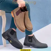 نیم بوت مردانه چرم طبیعی کد 00171t.k رنگ فیلی
