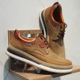 کفش روزمره مردانه مدل چرم طبیعی کد 0077 رنگ خاکی