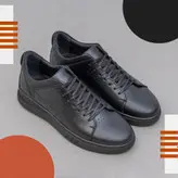 کفش روزمره مردانه چرم طبیعی کد 00186t.k رنگ مشکی