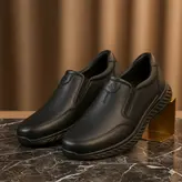 کفش طبی مردانه چرم طبیعی 002t.k رنگ مشکی