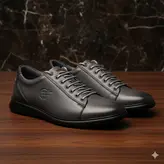 کفش روزمره مردانه مدل چرم طبیعی کد 0021 رنگ طوسی