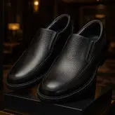 کفش روزمره مردانه چرم طبیعی کد 00142t.k رنگ مشکی