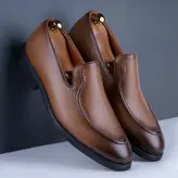 کفش رسمی مردانه چرم طبیعی کد 00163t.k رنگ عسلی