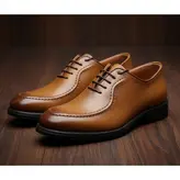 کفش رسمی مردانه چرم طبیعی کد 00154t.k رنگ عسلی