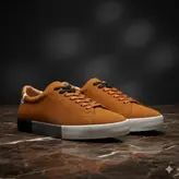 کفش روزمره مردانه چرم طبیعی کد 00132t.k رنگ عسلی