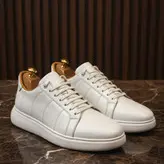 کفش روزمره مردانه چرم طبیعی کد 00141t.k رنگ سفید