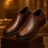 کفش روزمره مردانه چرم طبیعی کد 00142t.k رنگ قهوه ای