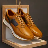 کفش روزمره مردانه مدل چرم طبیعی کد 0080 رنگ عسلی