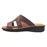 صندل مردانه مدل چرم طبیعی کد 03 رنگ قهوه ای