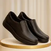 کفش طبی مردانه مدل چرم طبیعی کد 004t.k رنگ مشکی