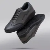 کفش روزمره مردانه مدل چرم طبیعی کد 0028 رنگ طوسی