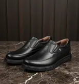 کفش روزمره مردانه مدل چرم طبیعی کد 00113t.k رنگ مشکی