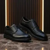 کفش روزمره مردانه چرم طبیعی کد 0013t.k رنگ مشکی