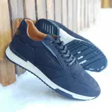 کفش روزمره مردانه مدل چرم طبیعی کد 00110t.k رنگ مشکی