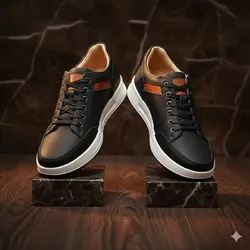 کفش روزمره مردانه مدل چرم طبیعی کد 0018 رنگ مشکی