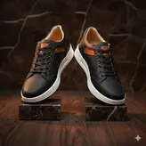 کفش روزمره مردانه مدل چرم طبیعی کد 0018 رنگ مشکی