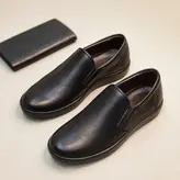 کفش روزمره مردانه مدل چرم طبیعی کد 0051 رنگ مشکی