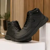 نیمبوت مردانه چرم طبیعی کد 00195t.k رنگ مشکی