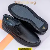 کفش روزمره مردانه چرم طبیعی کد 00197t.k رنگ مشکی