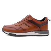 کفش روزمره مردانه چرم طبیعی کد 00191t.k رنگ عسلی