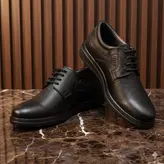 کفش روزمره مردانه مدل چرم طبیعی کد 0033 رنگ مشکی