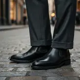 نیمبوت مردانه چرم طبیعی کد 00169t.k رنگ مشکی