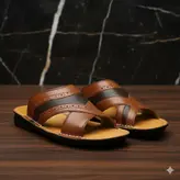 صندل مردانه مدل چرم طبیعی کد 011
