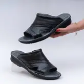 صندل مردانه چرم طبیعی کد 042t.k رنگ مشکی