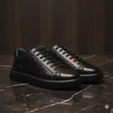 کفش روزمره مردانه مدل چرم طبیعی کد 0047 رنگ مشکی