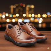 کفش روزمره مردانه چرم طبیعی 003t.k رنگ عسلی