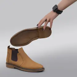 نیموت مردانه چرم طبیعی کد 0039t.k رنگ عسلی