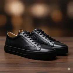 کفش روزمره مردانه چرم طبیعی کد 00209 رنگ مشکی