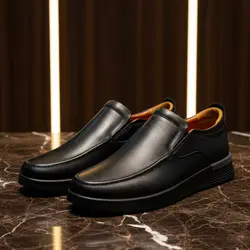 کفش روزمره مردانه چرم طبیعی کد 00217 رنگ مشکی