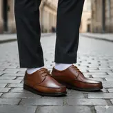 کفش روزمره مردانه چرم طبیعی کد 00216 رنگ عسلی