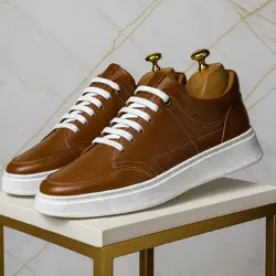 کفش روزمره مردانه چرم طبیعی کد 00215