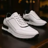 کفش روزمره مردانه چرم طبیعی کد 00213 رنگ سفید