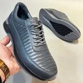 کفش روزمره مردانه چرم طبیعی کد 0015t.k رنگ طوسی