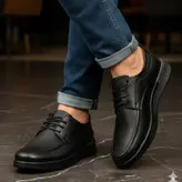 کفش روزمره مردانه چرم طبیعی کد 00219 رنگ مشکی